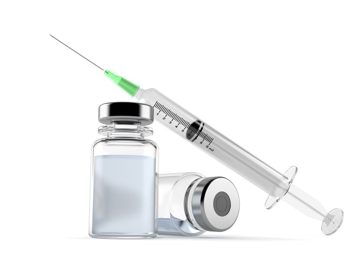 syringe and vial