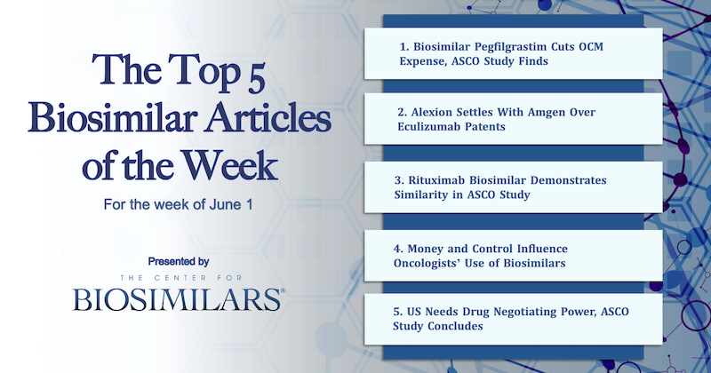The Top 5 Biosimilars Articles for the Week of June 1