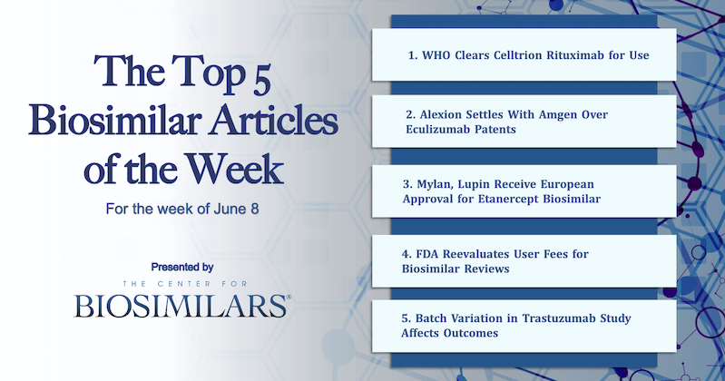 The Top 5 Biosimilars Articles for the Week of June 8