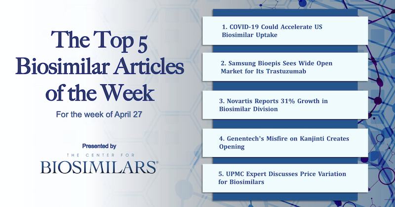 The Top 5 Biosimilars Articles for the Week of April 27