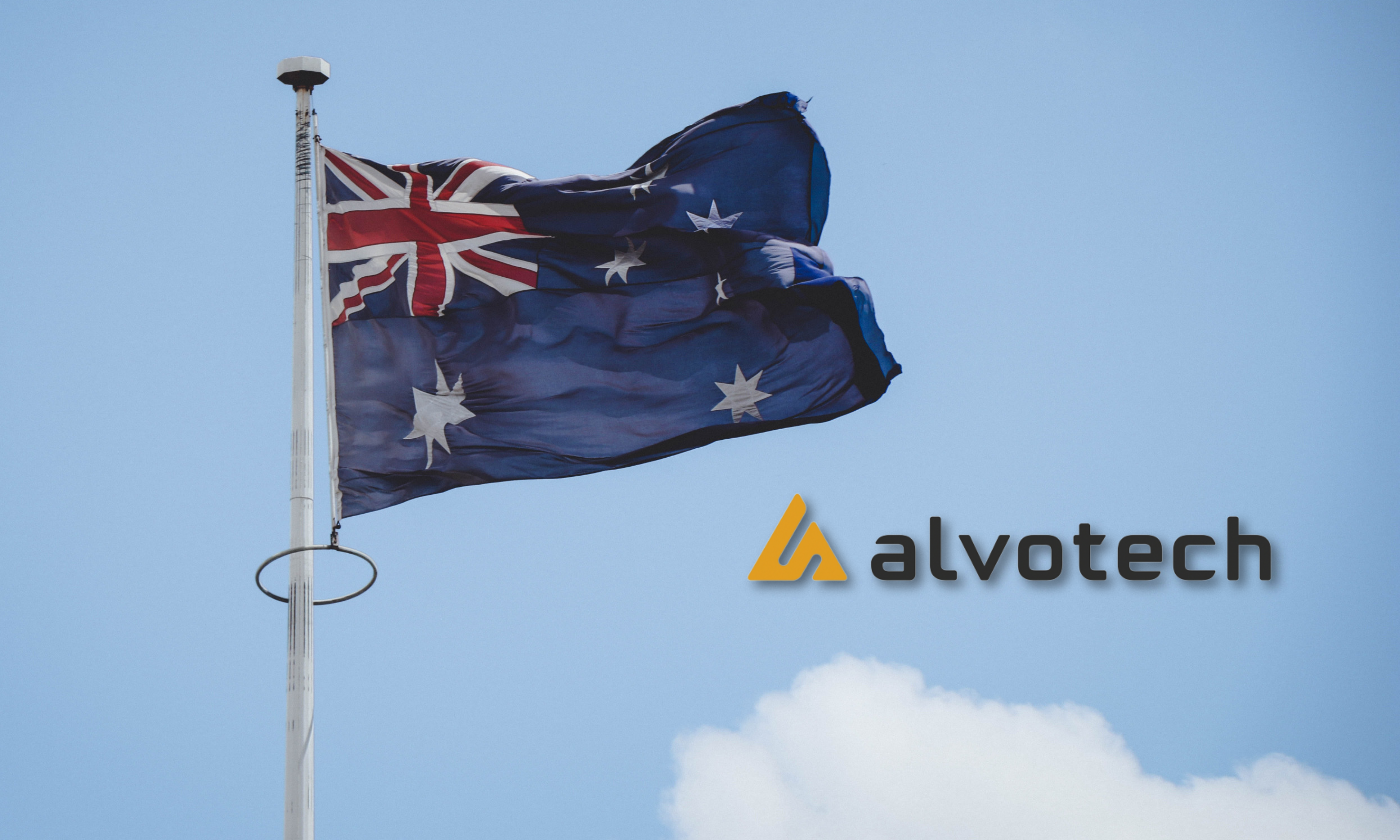 australia flag and alvotech logo