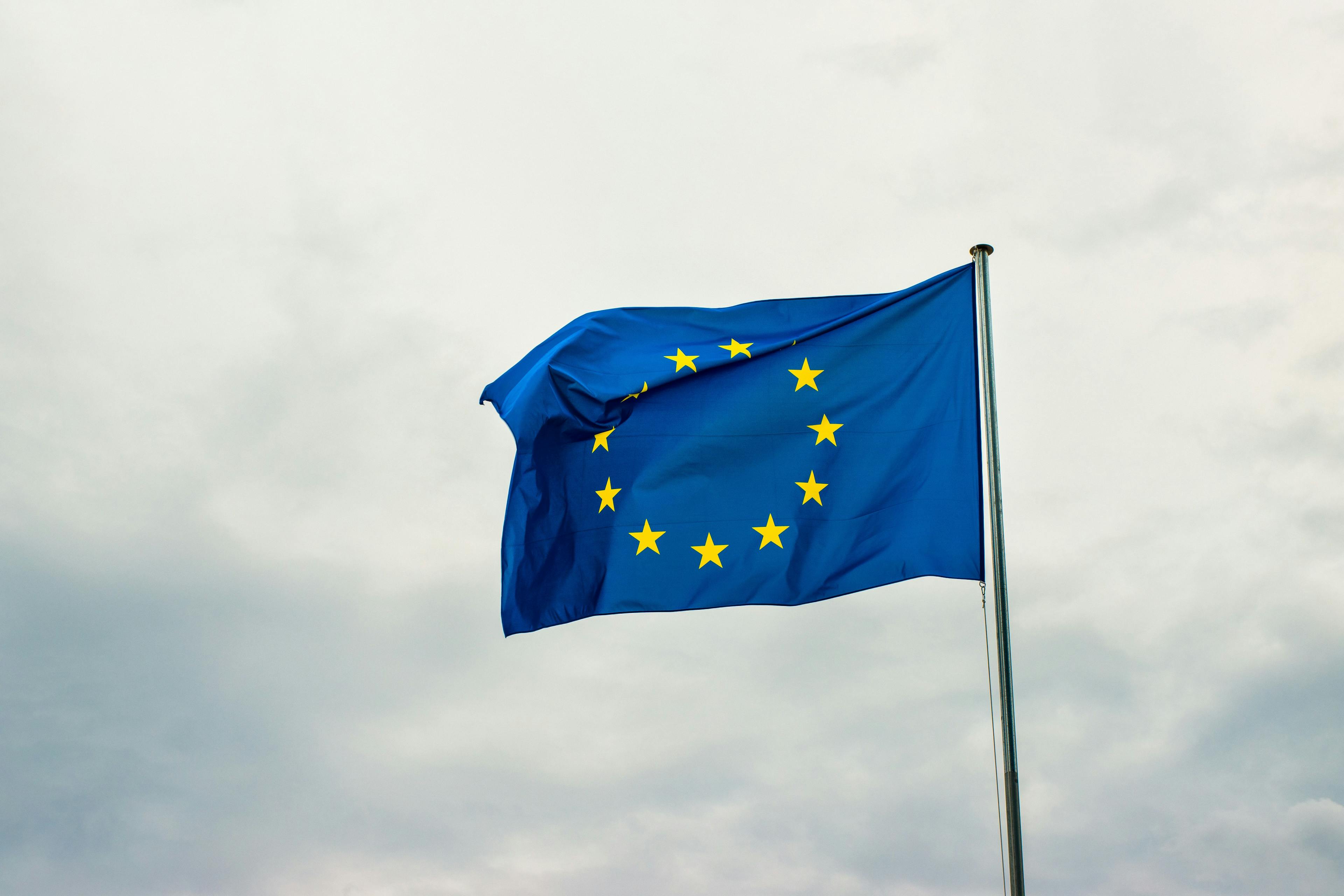 flag pole with EU flag