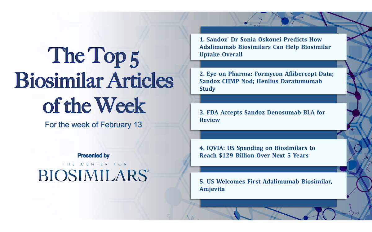 Here are the top 5 biosimilar articles for the week of February 13th, 2023.