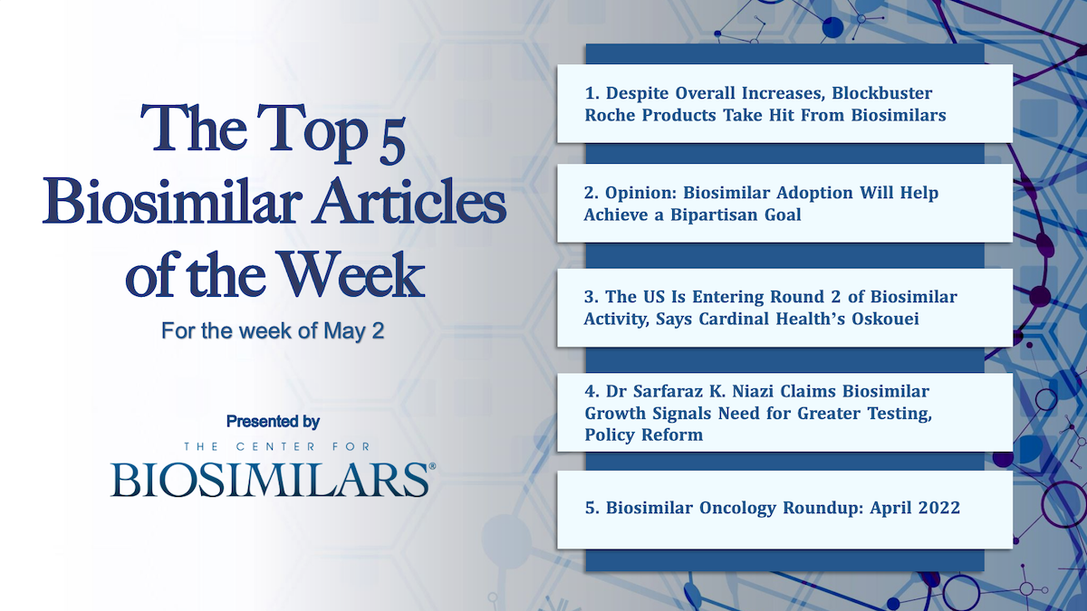 Here are the top 5 biosimilar articles for the week of May 2, 2022.